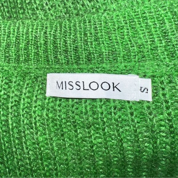 Misslook awesome pretty green cotton/acrylic blend warm winter sweater! - Picture 10 of 11